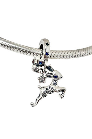 Yeniyıl Geyiği Charm | 925 Ayar Gümüş