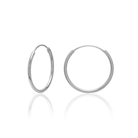 Taşsız Gümüş Altın Kaplama 21.00 mm Şarnel Halka Küpe