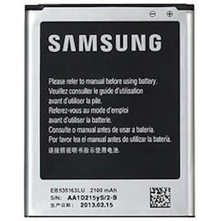 S3 / I9060 Samsung Batarya Pil 2100 mAh EB-L1G6LLU