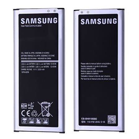 Note 4 / N910 Samsung Batarya Pil 3220mAh EB-BN910BBEGWW