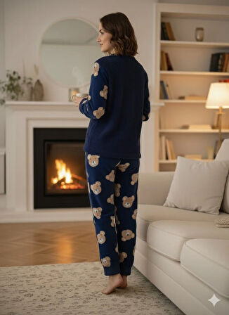 KADIN KIŞLIK POLAR PİJAMA TAKIMI