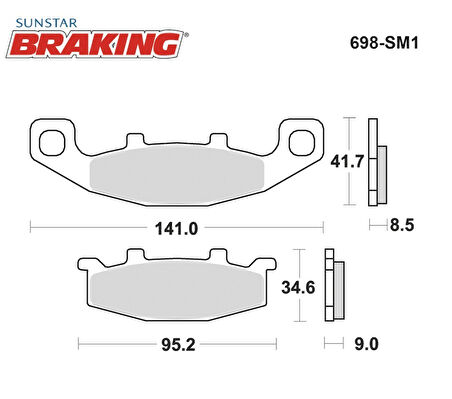 YARI METALİK ÖN FREN BALATASI / SUZUKI / GS 500 / 500cc / ÖN / 1990-1991-1992-1993-1994-1995-1996-1997-1998-1999-2000-2001-2002-2003-2004-2005-2006-2007