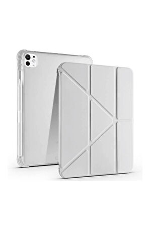 iPad Pro 11 2024 Uyumlu Tri Folding Kalem Bölmeli Akıllı Standlı Özellikli Kılıf