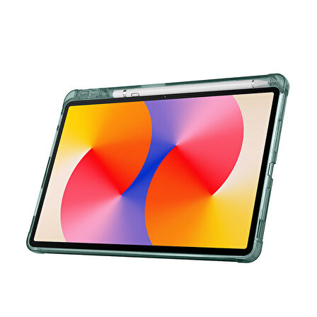 Huawei MatePad 11 inç Uyumlu Standlı Uyku Modlu Kalemlikli Trifolding Fuchsia Tablet Kılıfı