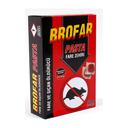 Brofar Pasta Şeklinde Fare Ze.hiri 100 gr x 2 Adet