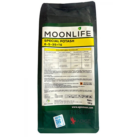 Moonlife Specıal Potash Npk Sıvı Gübre 6-5-35+Te