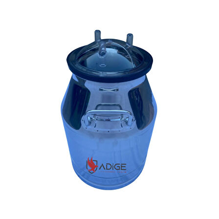 Yaprak Süt Sağım Makinesi Krom Güğüm 30 Lt Kapak Dahil