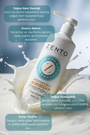 Zento Precıous Moroccan Onarıcı Nem Veren Saç Bakım Kremi 500 ml 