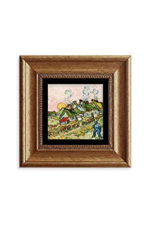 Van Gogh Çerçeveli Taş Tablo