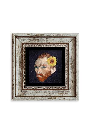 Van Gogh Çerçeveli Taş Tablo