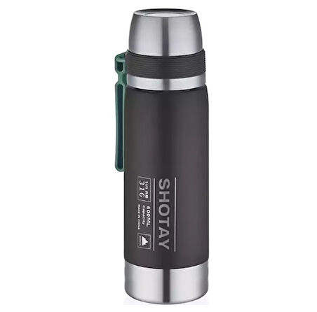Vagon Life Çelik Termos 600Ml Vgn-8270 Siyah