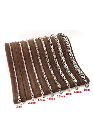 9mm Kare Model Erkek 925 Ayar Gümüş Kral Bileklik Künye 249540202