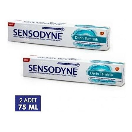 Sensodyne Derin Temizlik Diş Macunu 2x75 ml 