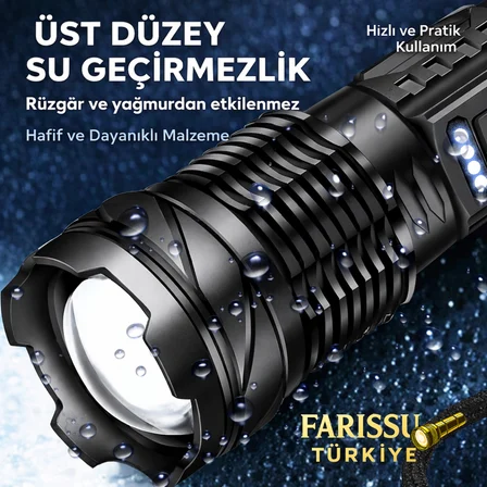NET LİGHT NL-A76 Çok Fonksiyonlu Şarj Edilebilir El Feneri