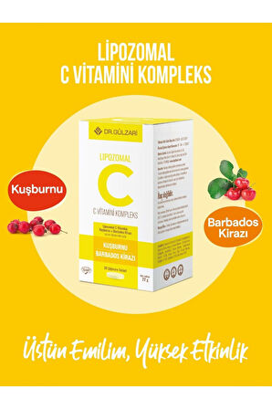 Dr.Gülzari Lipozomal C Vitamini Kompleks 30 Çiğneme Tableti