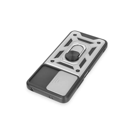 Xiaomi Redmi Note 12 5G Kılıf Pars Lens Yüzüklü Silikon - Gümüş