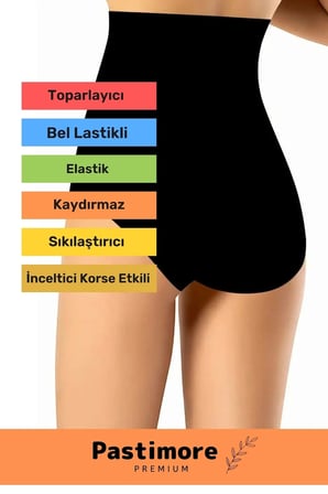 enENSTYLE FASHION BOUTIQUEYüksek Belli Inceltici Korse Etkili Lazer Kesim Push Up Destekli Sıkılaştırıcı Dikişsiz Slip Külot