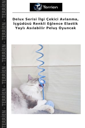 Delux Serisi İlgi Çekici Avlanma, İçgüdüsü Renkli Eğlence Elastik Yaylı Asılabilir Peluş Oyuncak