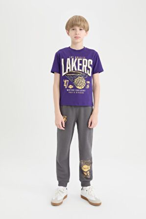 DeFacto Erkek Çocuk NBA Los Angeles Lakers Beli Paçası Lastikli Cepli Eşofman Altı D9558A825SPAR148