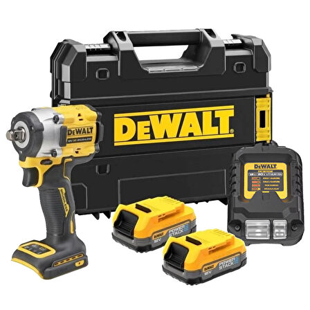 Dewalt POWERSTACK Kömürsüz Akülü Somun Sıkma 610Nm DCF921E2T-QW 2x2 Ah 