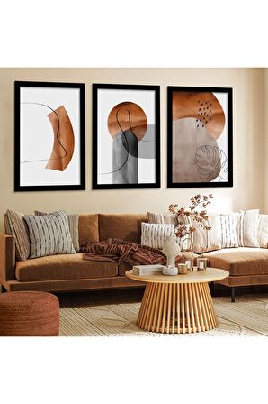 GOLD AYNALI PLEKSİ ÇERÇEVELİ MODERN ZARİF GRİ YEŞİL YAPRAK DESENLİ SOYUT ÇİZİM TABLO