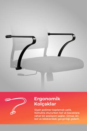 ErgoLife Sit Air 24/7 M4-280K - Yükseklik Ayarlı, Fileli, Siyah, Toplantı, Ofis, Bilgisayar Sandalyesi - 6A0.60.1.222
