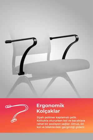 ErgoLife Sit Air 24/7 M4-280K - Fileli, Siyah, Tekerlekli,Toplantı odası, Bekleme Sandalyesi - 6A0.60.1.682