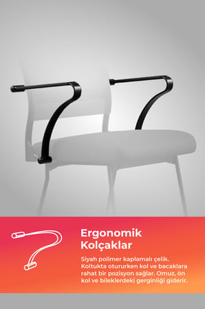 ErgoLife Sit Air 24/7 M4-280K - Fileli, Siyah, Toplantı odası, Bekleme Sandalyesi - 6A0.60.1.6A5