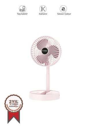 Özel Üretim Küçük Boy Masaüstü Sessiz F-06 Pembe Mini Fan Vantilatör Masa Fan