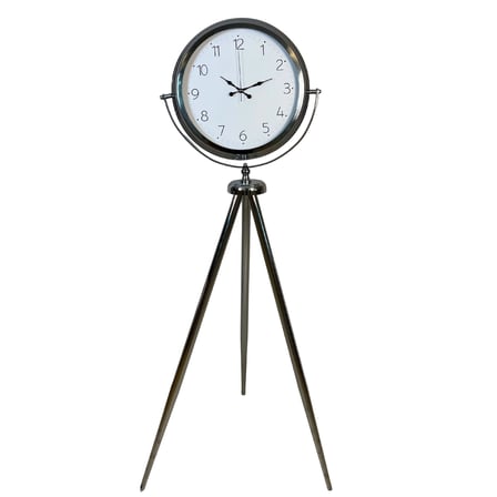 Krom Klasik Tripod 150 x 45 Cm Metal Ayaklı Saat iegxx