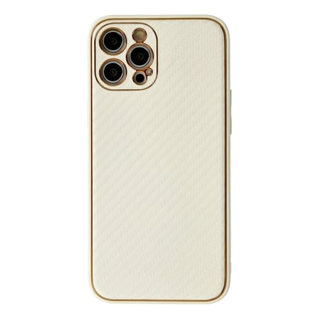 Apple İphone 12 Pro Max Kılıf Coco Karbon Silikon - Beyaz iegxx