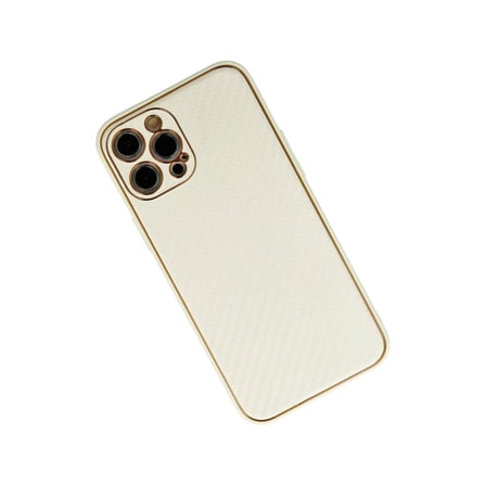 Apple İphone 12 Pro Max Kılıf Coco Karbon Silikon - Beyaz iegxx