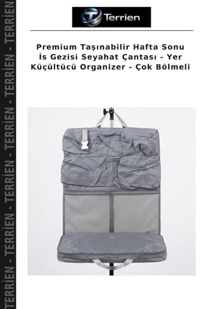 Premium Taşınabilir Hafta Sonu İs Gezisi Seyahat Çantası - Yer Küçültücü Organizer - Çok Bölmeli