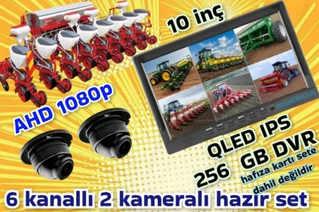 2 ADET 1080 P AHD 150'' ULTRA MİNİ KAMERA 6 KANALLI MONİTÖR 12 V 256 GB