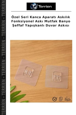 Özel Seri Kanca Aparatı Askılık Fonksiyonel Askı Mutfak Banyo Şeffaf Yapışkanlı Duvar Askısı