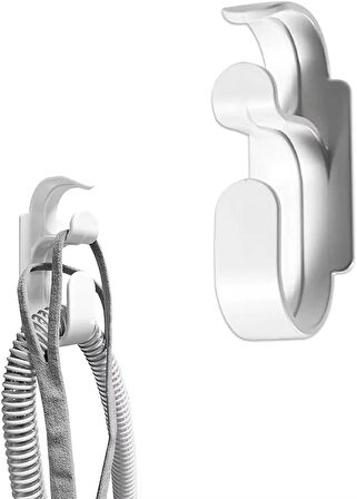 Microcase Sert ABS Plastik Güçlü Plastik Yapışkanlı Banyo Mutfak Eşya Havlu Leğen Askılığı 1 Adet - BEYAZ AL4993