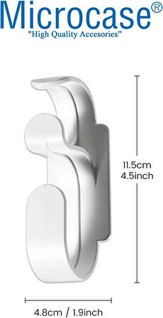 Microcase Sert ABS Plastik Güçlü Plastik Yapışkanlı Banyo Mutfak Eşya Havlu Leğen Askılığı 1 Adet - BEYAZ AL4993