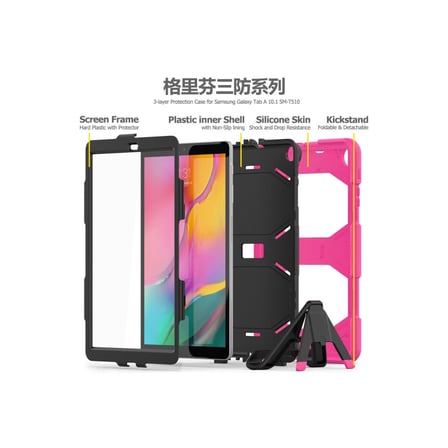 Samsung Galaxy T510 Tab A 10.1 Kılıf Griffin Tablet Kapak - Pembe iegxx