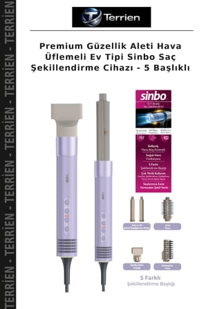 Premium Güzellik Aleti Hava Üflemeli Ev Tipi Sinbo Saç Şekillendirme Cihazı - 5 Başlıklı