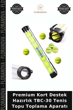 Premium Kort Destek Hazırlık TBC-30 Tenis Topu Toplama Aparatı