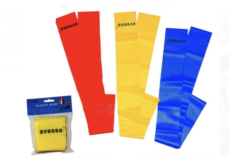 Delux Serisi Lastik Antrenman Çalışma CE-750 Set Latex Plates Lastiği Egzersiz Seti 3'LÜ 1200X750 mm