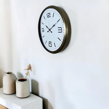 Eskitme Modern 52 Cm Metal Dekoratif Duvar Saati iegxx