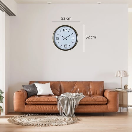 Eskitme Modern 52 Cm Metal Dekoratif Duvar Saati iegxx