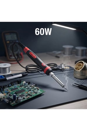 2 Adet Kalem Havya – 60W Elektrikli, Ergonomik Tutma Saplı, Sivri Uçlu Lehimleme Kalemi (Soldering Iron, Solder Pen)