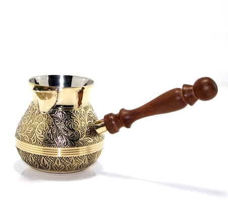 Özel Seri Sunum Aleti Mutfak Eşyası Kahve Ekipmanı Pirinç Cezve 5'' İnc