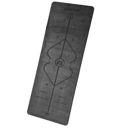 Stüdyo Matı Vücut Çalışması Antrenman Pedi Rym-Black Kauçuk Yogamat Siyah Renk 183*68*0,5 cm