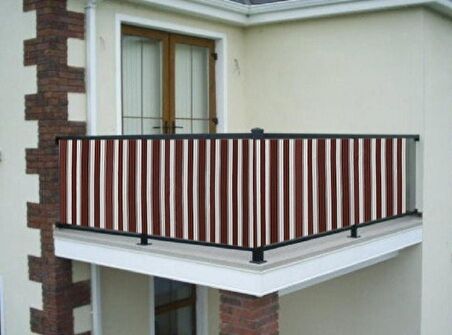 Ceylan Home Balkon Demiri Perdesi Kuş Gözü Kahve Kalın 500x80