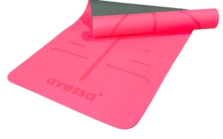 Özel Üretim Pratik Egzersiz Rahatlık TPE-30 Çift Renk Plates Minderi Tpe Kırmızı 183*61*0,6 cm
