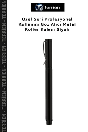 Özel Seri Profesyonel Kullanım Göz Alıcı Metal Roller Kalem Siyah