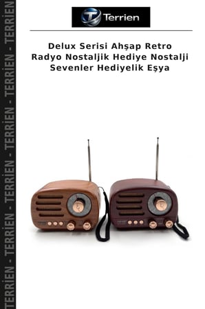 Delux Serisi Ahşap Retro Radyo Nostaljik Hediye Nostalji Sevenler Hediyelik Eşya